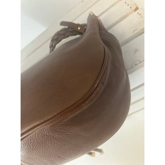 MICHAEL KORS MEDIUM BROWN PEBBLED LEATHER VINTAGE HOBO BAG - Picture 12 of 16